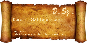 Dunszt Szilveszter névjegykártya